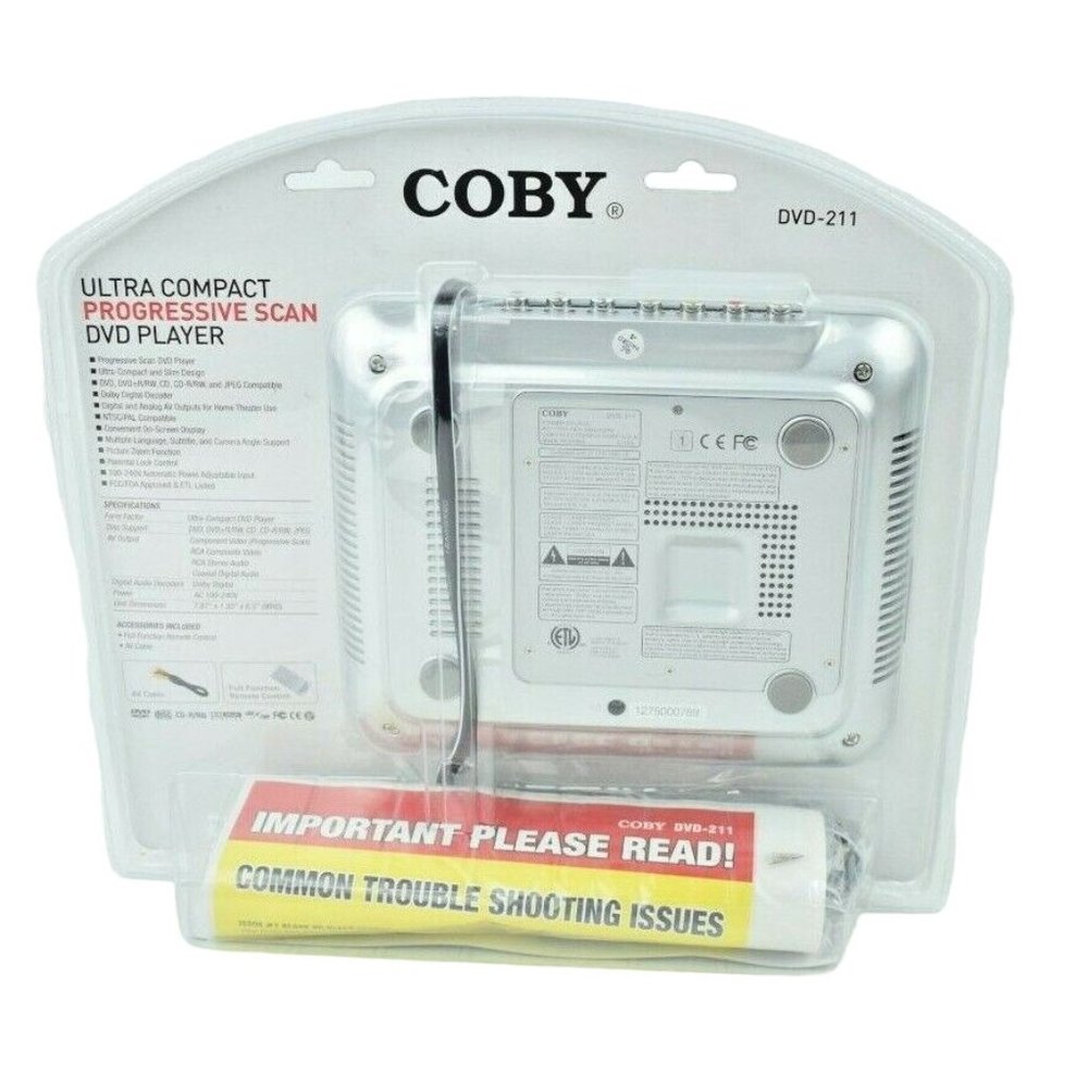 Coby Ultra Compact Progressive Scan DVD-211 Portable DVD Player (New) - Picture 3 of 4